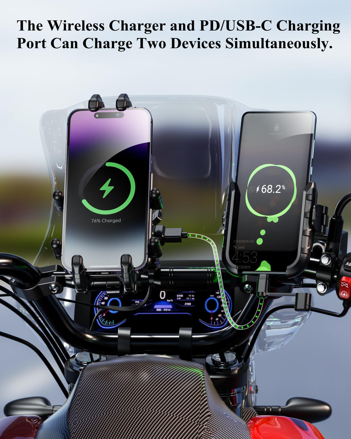 BRCOVAN lifestyle rider using mount on road for hands-free navigation