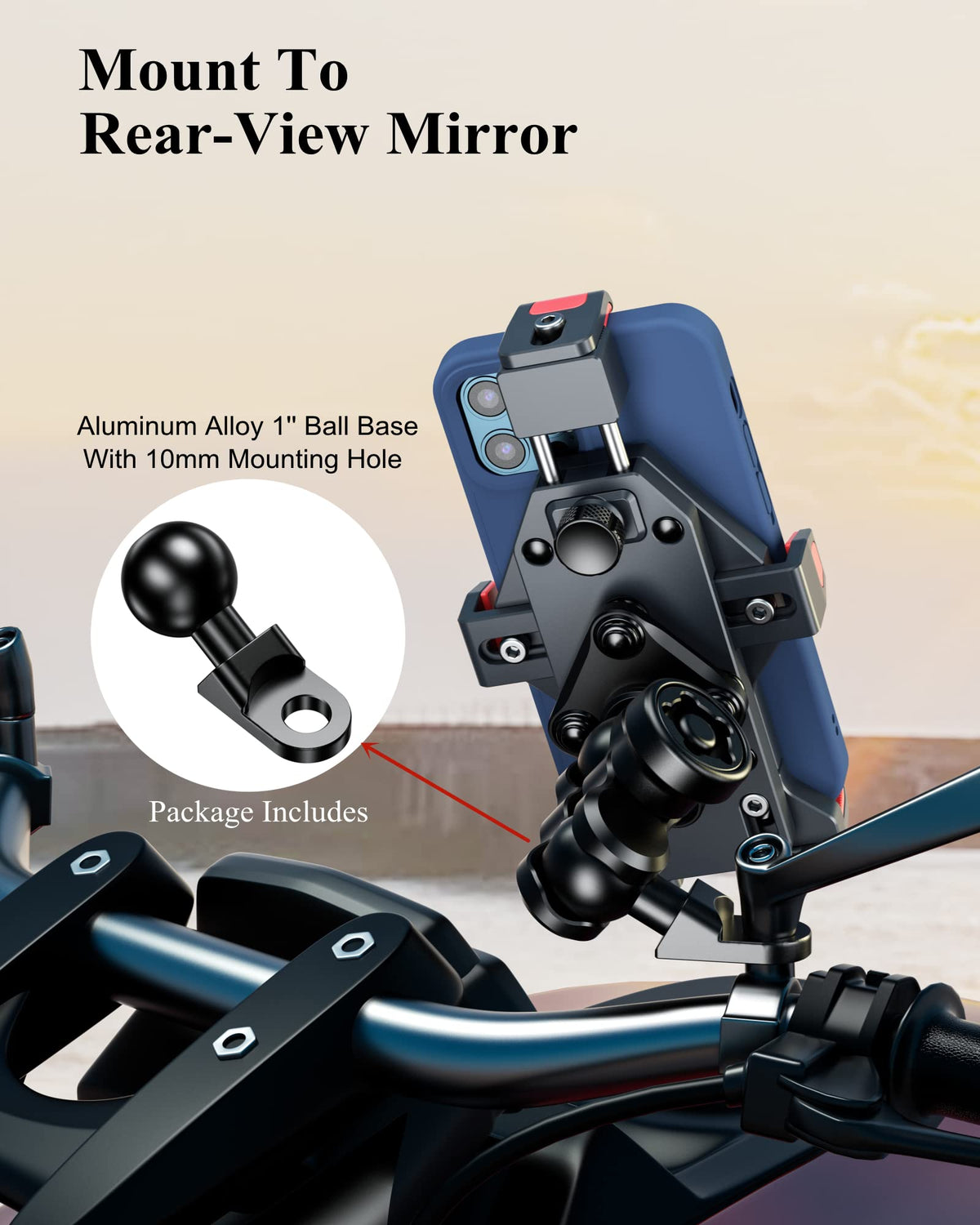 BRCOVAN lifestyle image of rider using navigation illustrating hands-free safety
