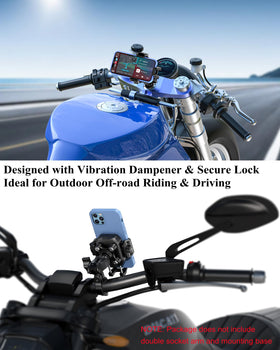 BRCOVAN mounted on motorcycle handlebar in lifestyle scene for secure navigation
