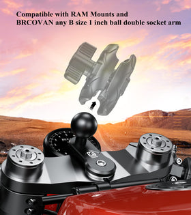BRCOVAN phone attached to 1" ball illustrating stable device mounting