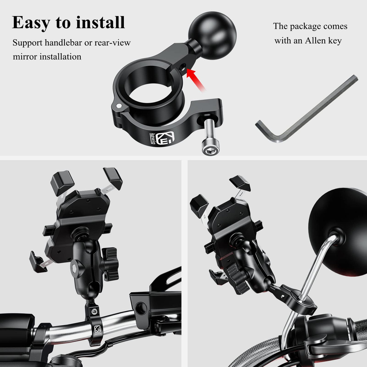 BRCOVAN mount holding a phone holder on a bicycle demonstrating stable device support