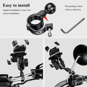 BRCOVAN mount holding a phone holder on a bicycle demonstrating stable device support