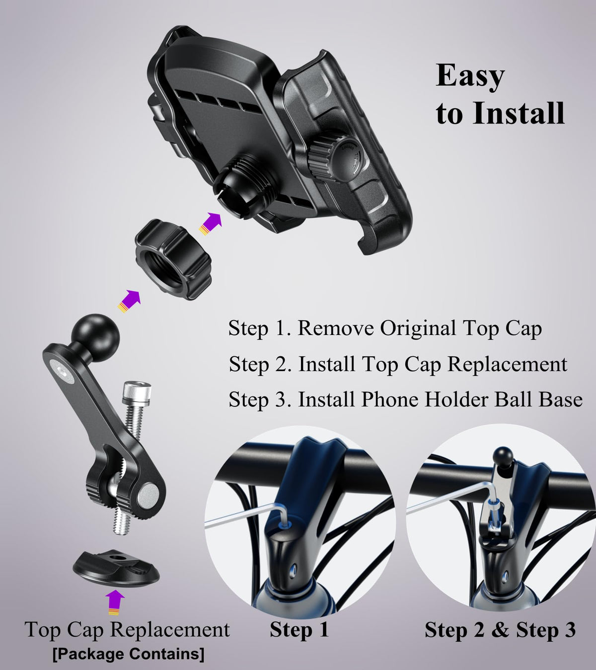 BRCOVAN one-second lock mechanism for fast secure phone removal