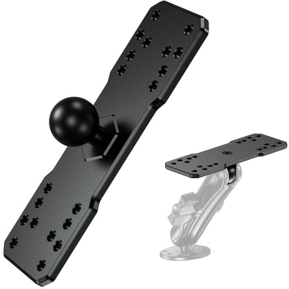 BRCOVAN plate front view showing pre-drilled holes and secure mounting benefit