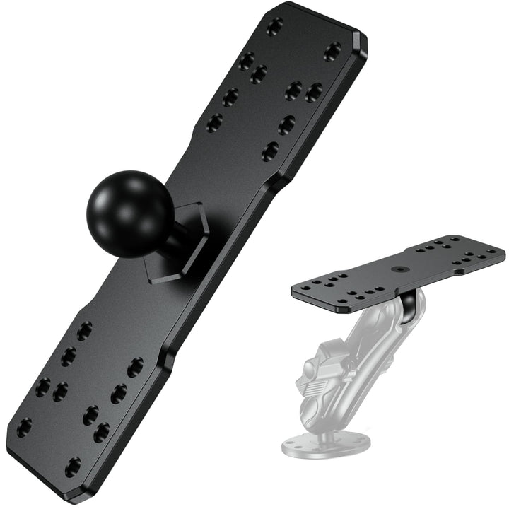 BRCOVAN plate front view showing pre-drilled holes and secure mounting benefit