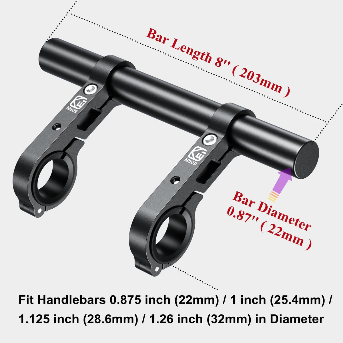 BRCOVAN extender next to ruler showing 203mm length for clear size reference