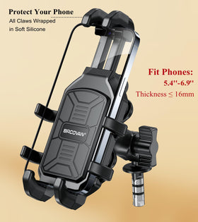 BRCOVAN side profile with phone installed illustrating snug, anti-shake grip