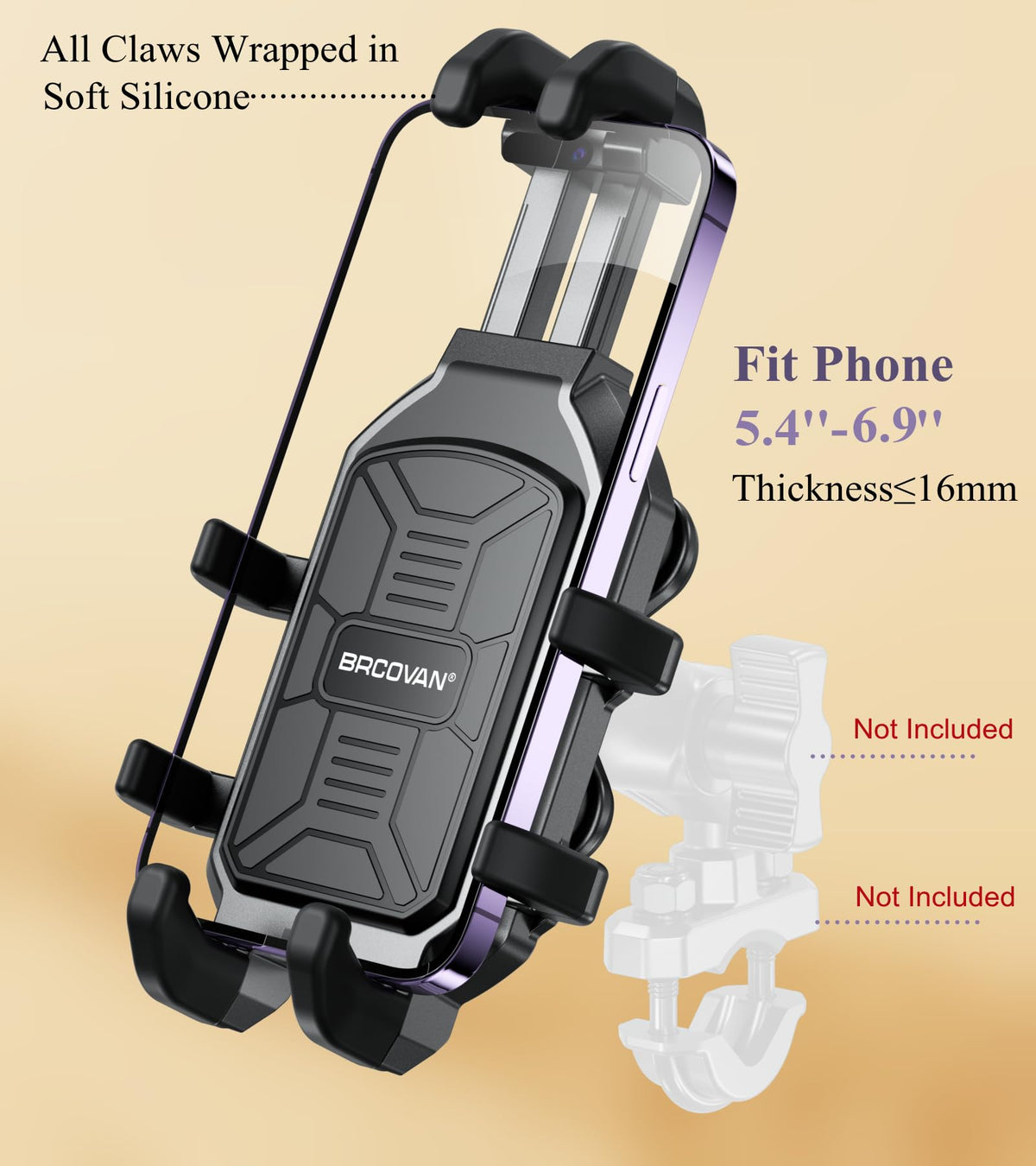 BRCOVAN soft silicone pad detail protecting phone finish and reducing vibration