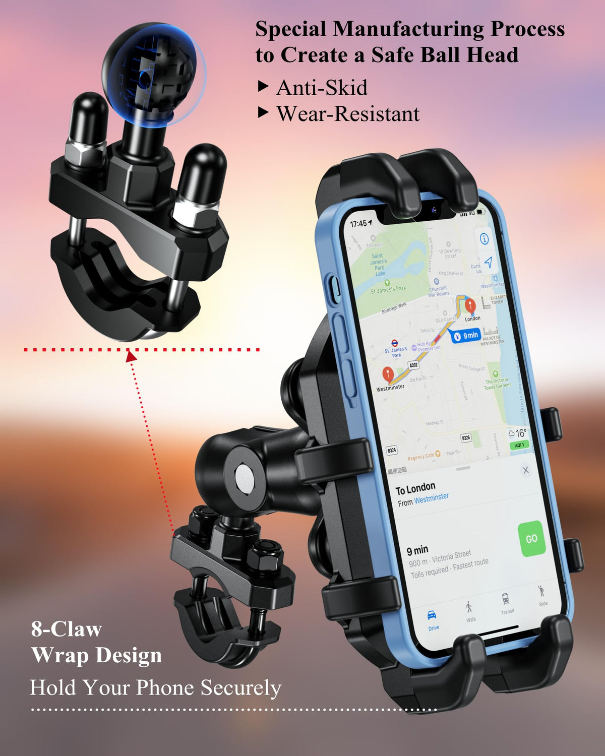 BRCOVAN size comparison beside phone demonstrating compatible dimensions