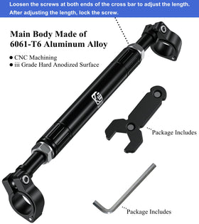 BRCOVAN telescopic adjustment demo indicating range 256–376mm benefit versatility