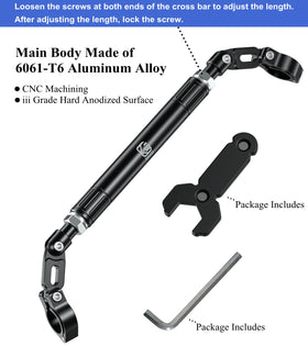 BRCOVAN telescoping mechanism demonstrating adjustable length and easy positioning