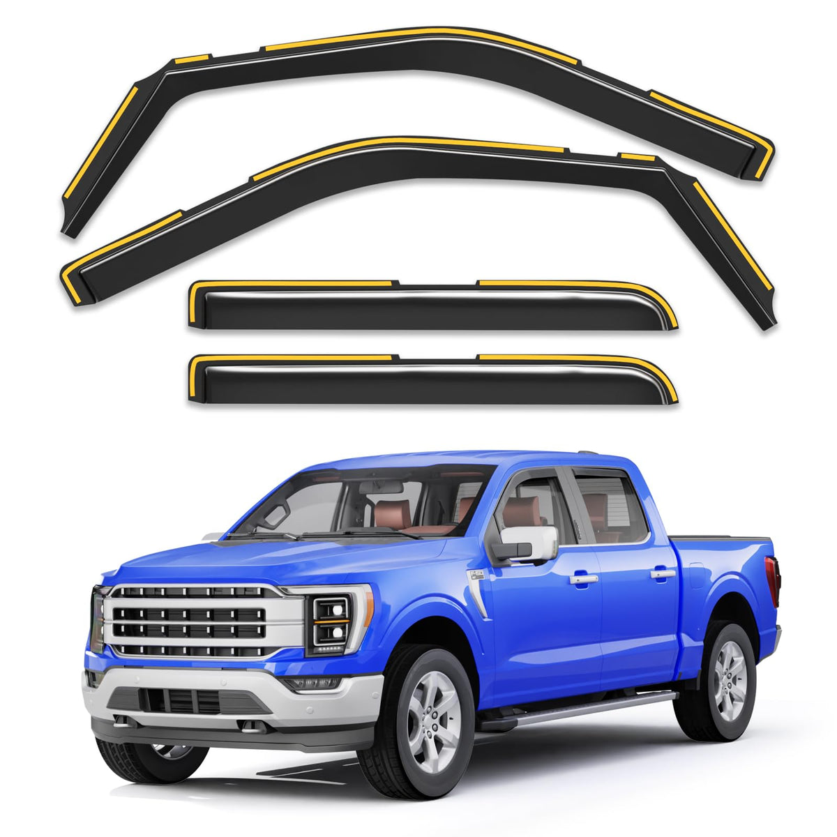 Breejoy front packaging showing complete SuperCrew rain guard kit and fit benefits