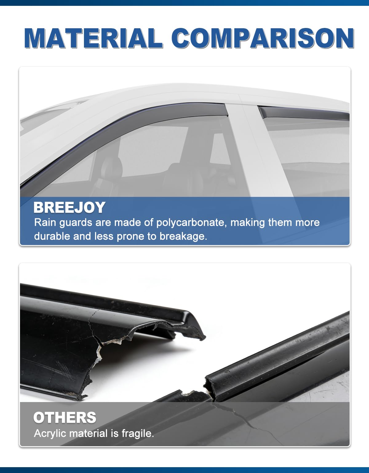 breejoy installed on truck in rain illustrating blocked spray and ventilated cabin comfort
