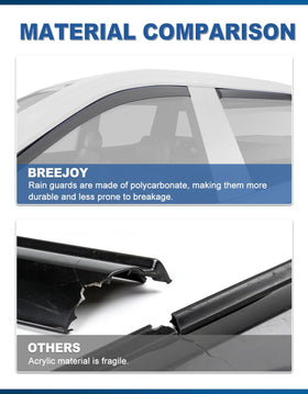 breejoy installed on truck in rain illustrating blocked spray and ventilated cabin comfort