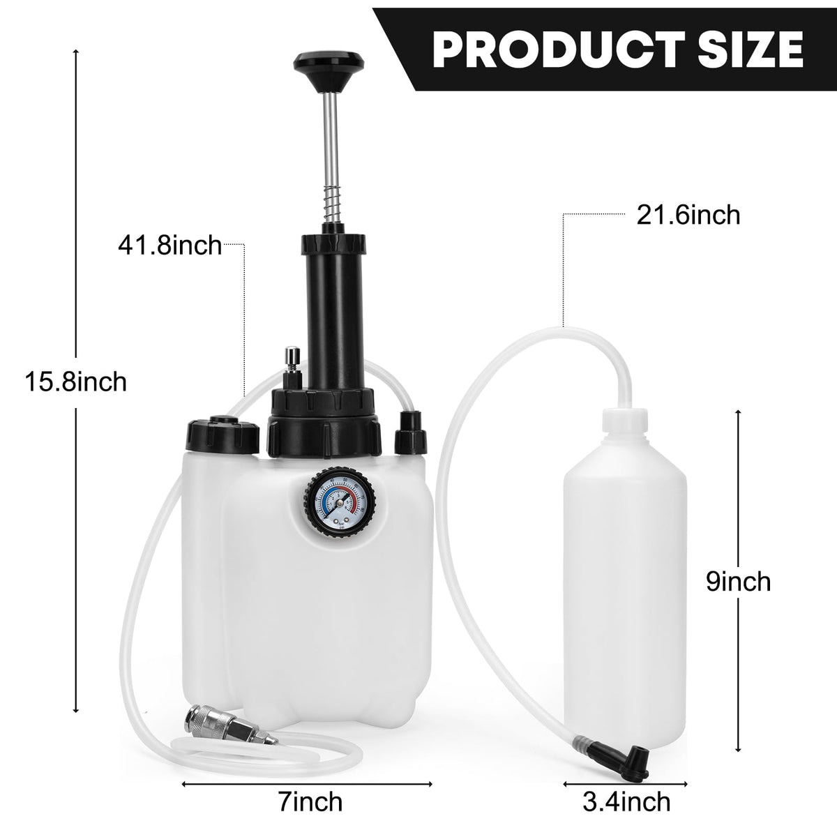 BreeRainz semi-transparent 1L waste bottle for visible fluid collection