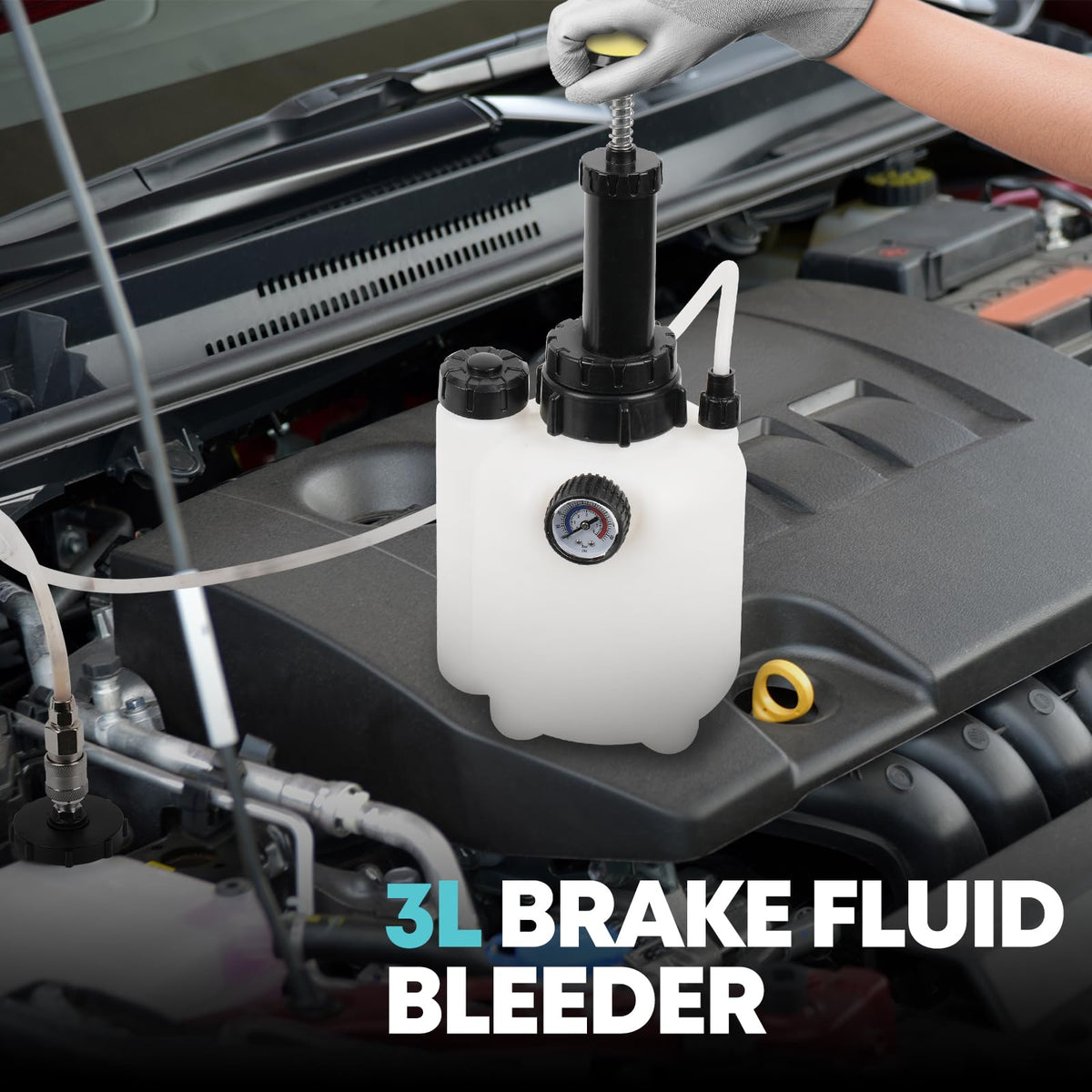 BreeRainz wrench removing cap to refill fluid safely and conveniently