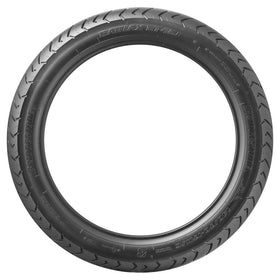 Bridgestone BT46 mounted on a vintage sport motorcycle demonstrating stable handling on road