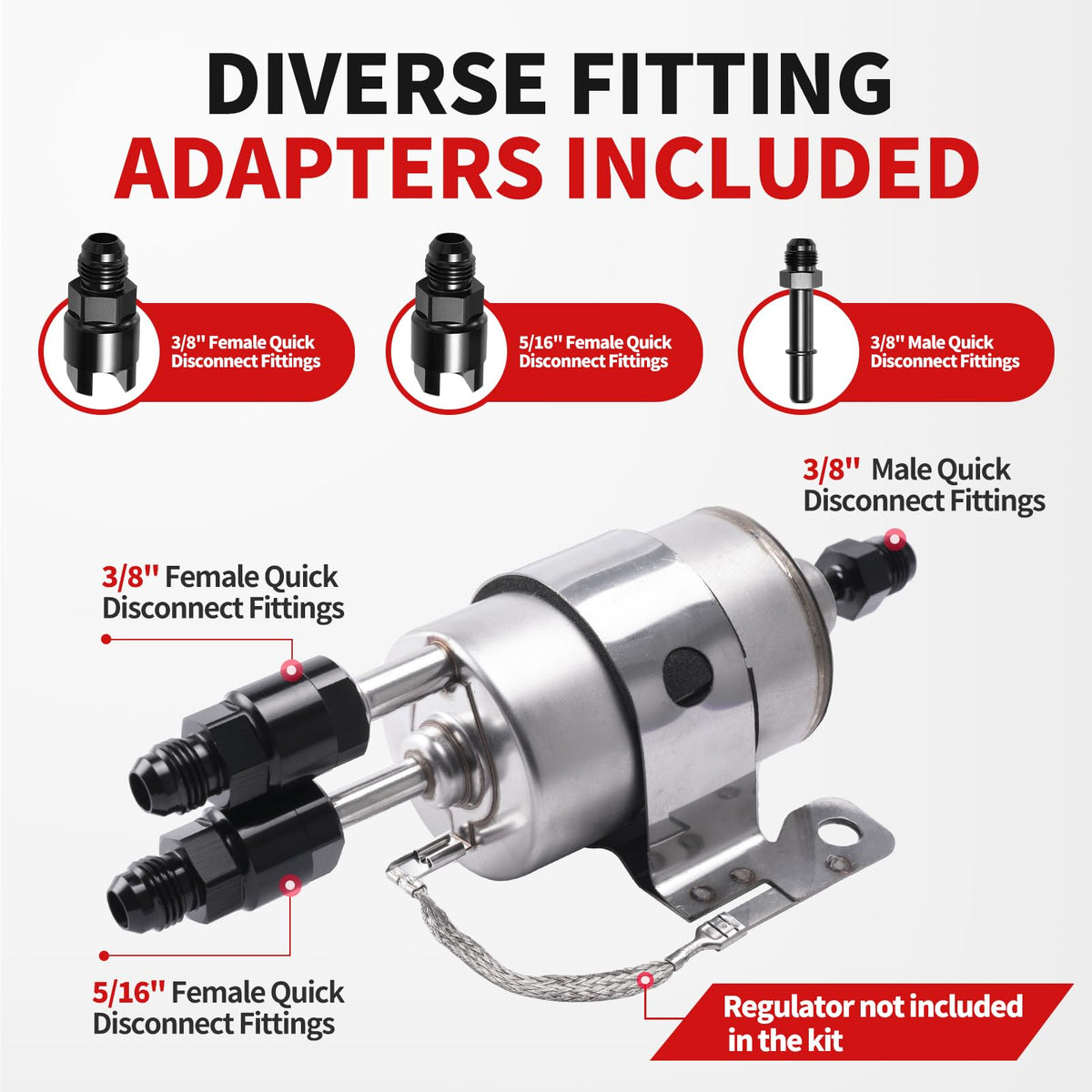 BRIFITOR AN6 fittings layout top view showing corrosion-resistant aluminum fittings