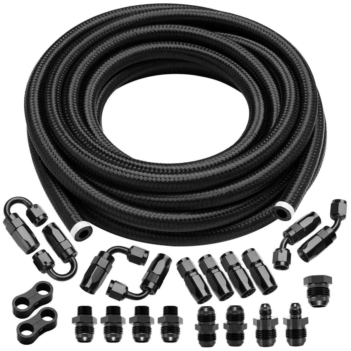 BRIFITOR front kit layout showing hose and fittings, highlighting complete convenience