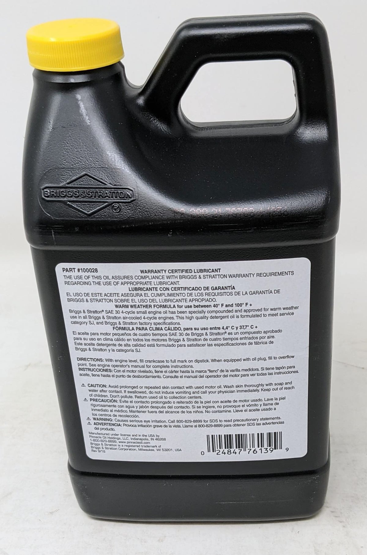 Briggs & Stratton 696854 filter detail highlighting OEM fit and filtration benefit