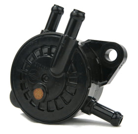 Briggs & Stratton Rosotion fuel pump connected to 1/4" fuel line demonstrating leak-free attachment
