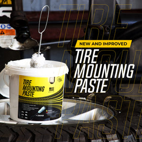 Bright Knight Supplies being applied to tire bead on rim to ease mounting