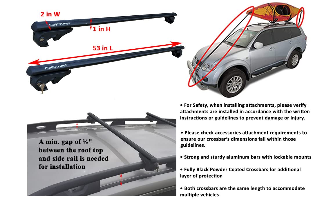 BRIGHTLINES carrying a kayak on roof demonstrating secure transport
