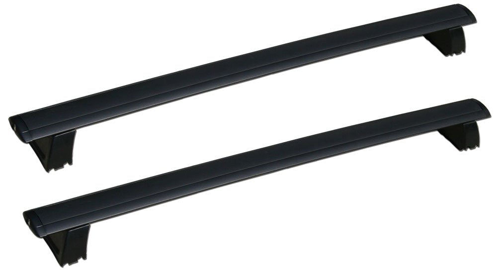 BRIGHTLINES crossbars installed on grooved side rail confirm vehicle compatibility