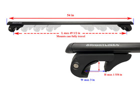 BRIGHTLINES T-track slot close-up for easy accessory attachment