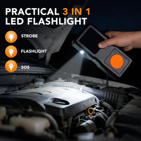 BRIGHTSHOW digital display closeup with battery and PSI readouts for accurate monitoring