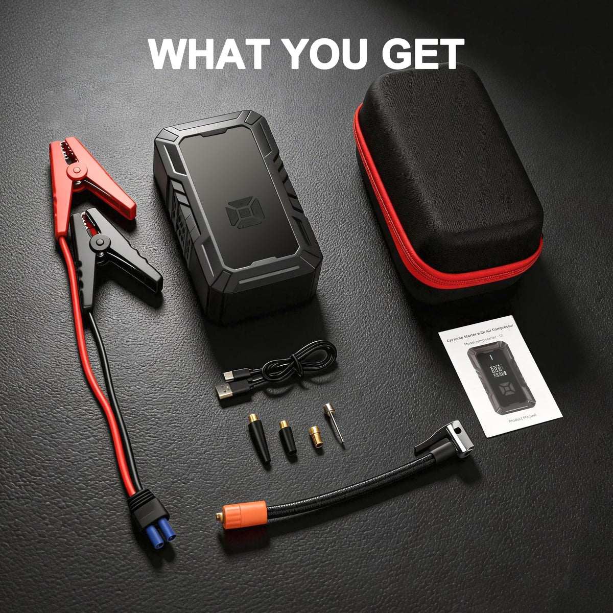 BRIGHTSHOW packed accessories laid out for easy deployment and convenience