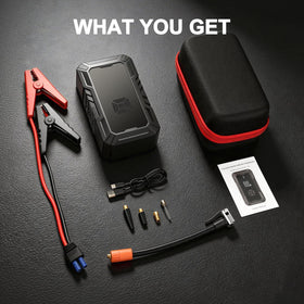BRIGHTSHOW packed accessories laid out for easy deployment and convenience