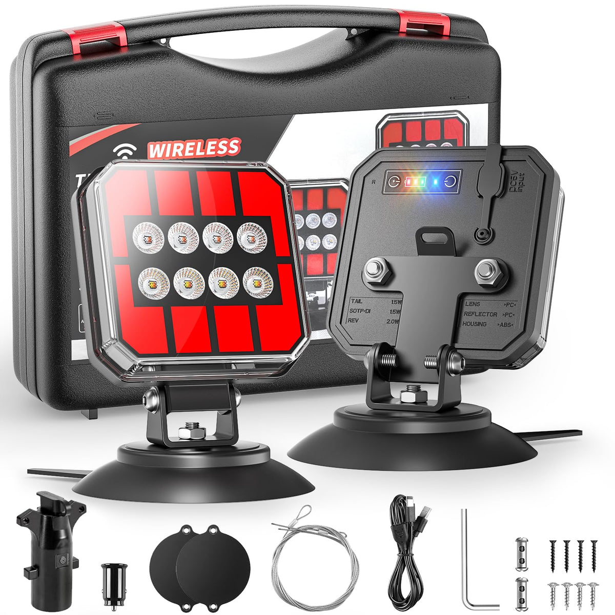 BRIGHTWORLD front-mounted trailer light showing clear rear signaling benefit