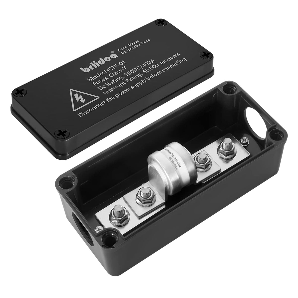briidea fuse block front view showing robust housing and easy access