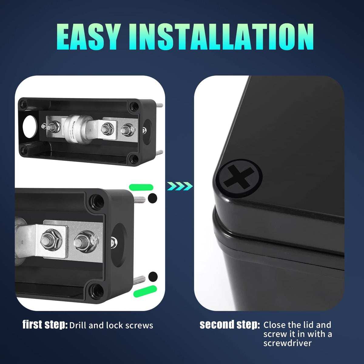 briidea fuse block with fuse removed for fast replacement and service