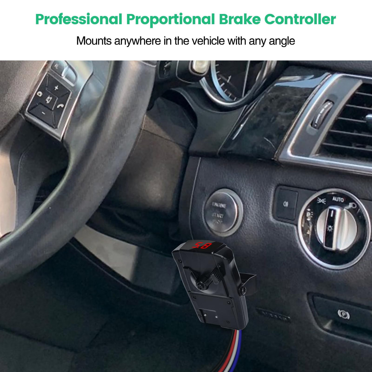briidea controller LED display closeup showing real-time status for safer towing