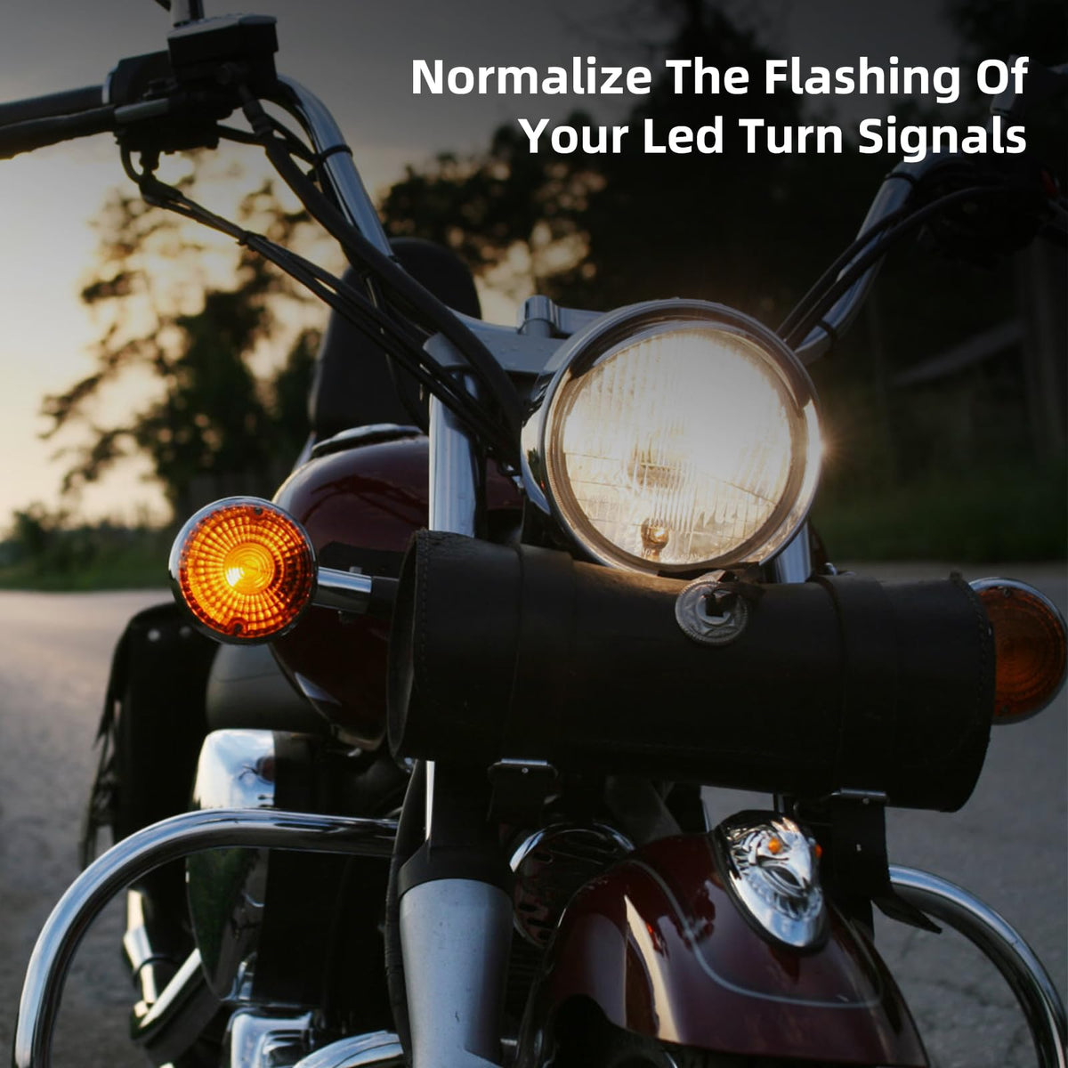 briidea-equipped Harley on road showcasing stable LED signals