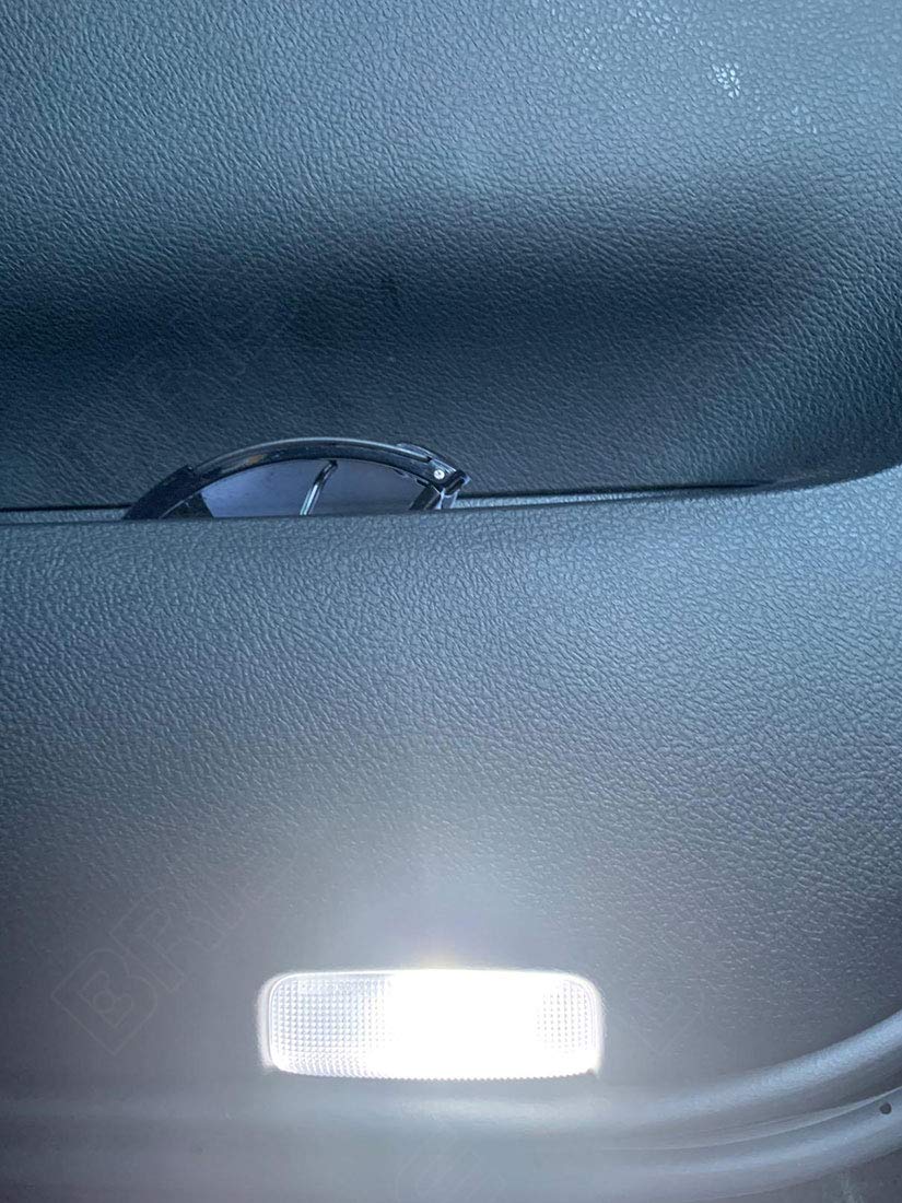BRISHINE license plate light installed at night improving rear visibility and safety