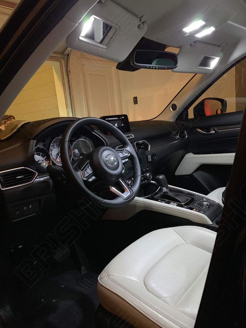 BRISHINE license plate light fitted on CX-5 boosting rear visibility