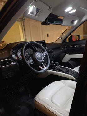 BRISHINE license plate light fitted on CX-5 boosting rear visibility