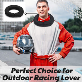 Briwooody in-helmet fit demonstration showing compatibility with racing helmet