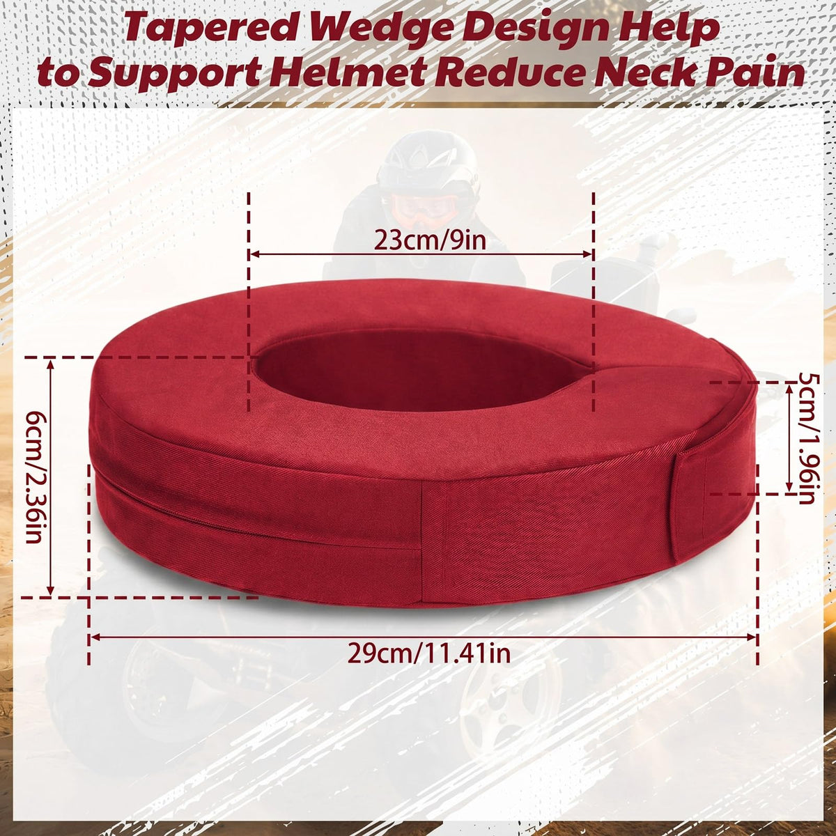 Briwooody close-up of padding offering cushioned neck comfort
