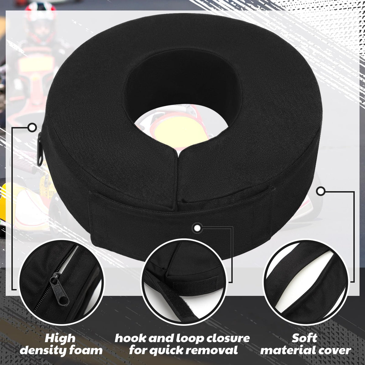 Briwooody collar beside ruler showing 30x30x5 cm size clarity