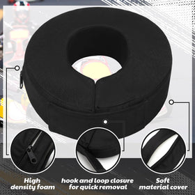 Briwooody collar beside ruler showing 30x30x5 cm size clarity