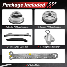 BRNEWKITS matched sprockets and chain laid out to show included components and compatibility