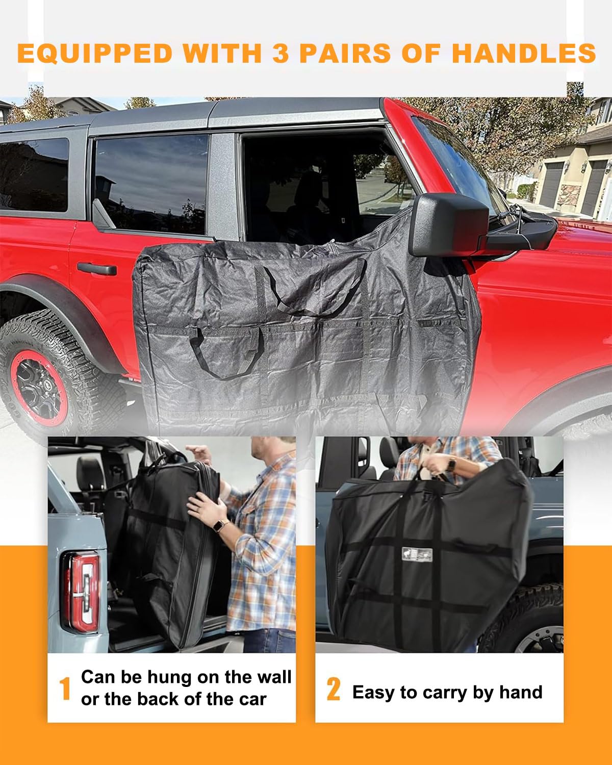 Broaddict covered door on vehicle reducing contact damage during removal