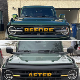 Broaddict installed on Bronco offroad demonstrating debris deflection benefit