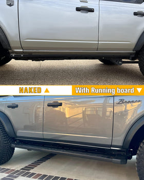 Broaddict installed on Bronco side profile for seamless OEM plus look
