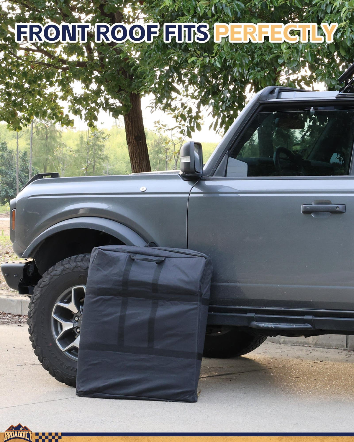 Broaddict side straps and hooks secured to cargo area for stability