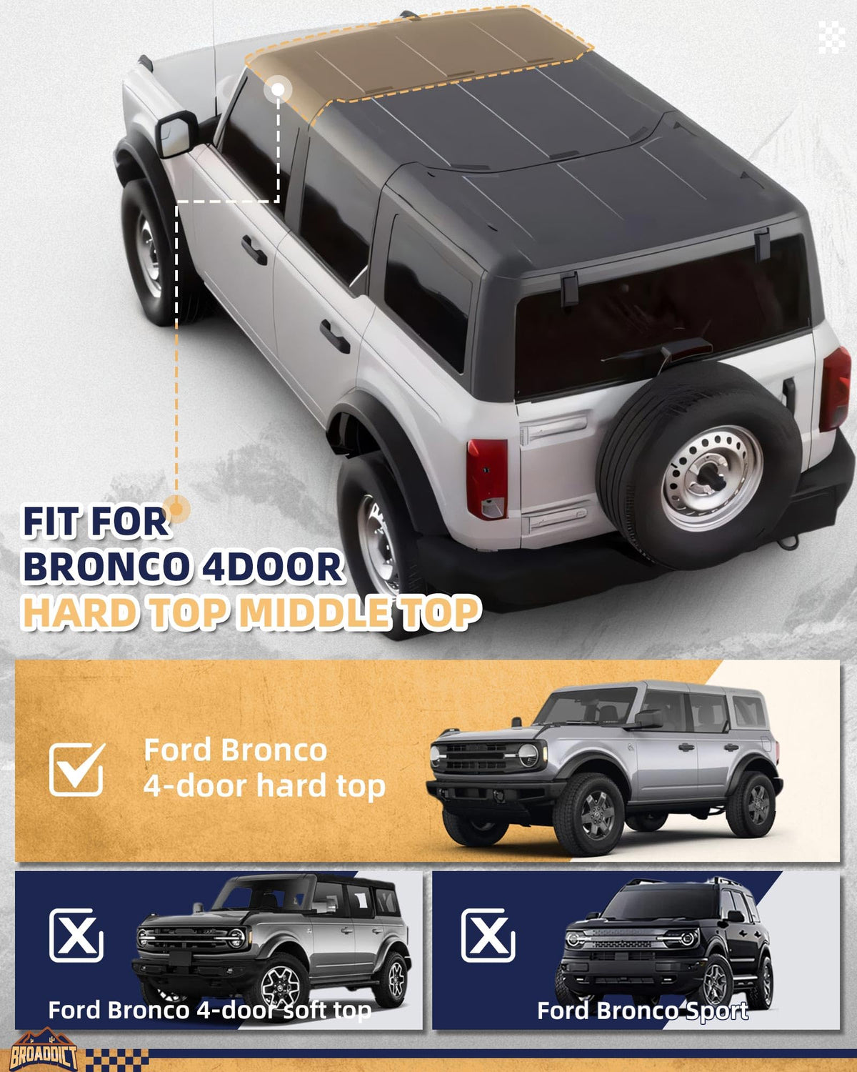 Broaddict interior with soft lining and divider protecting panels